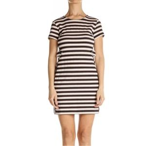 Banana Republic Navy Orange White Striped Sheath Dress Size 4